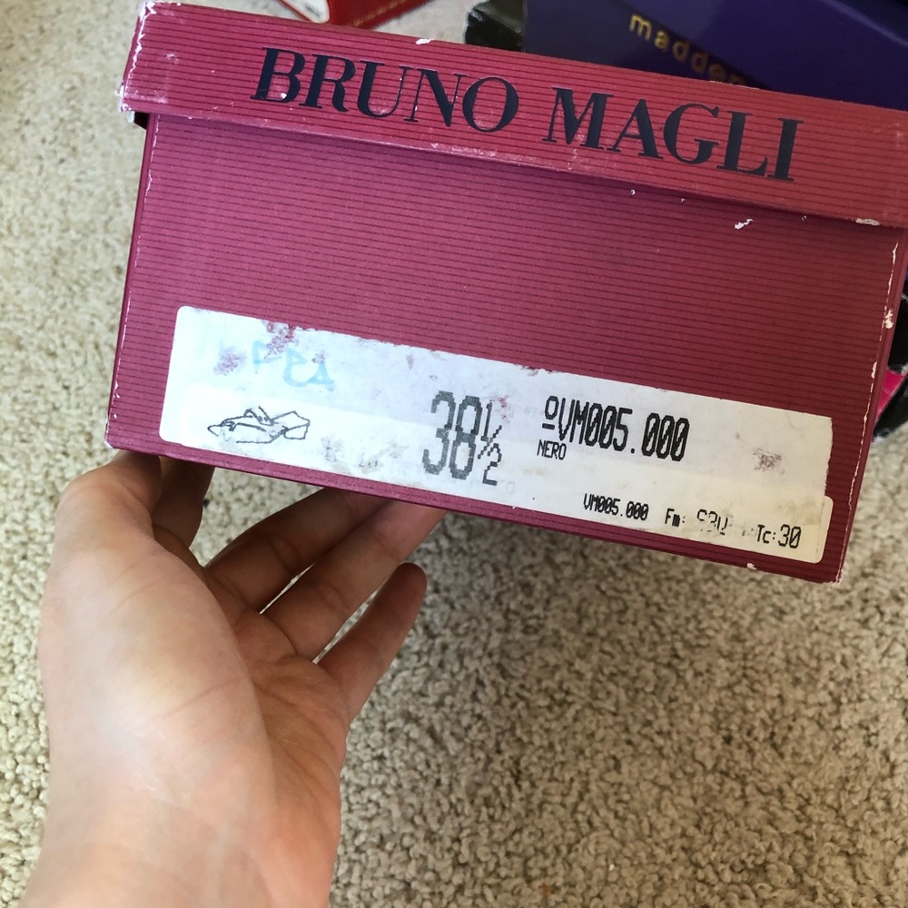 Bruno Magli Vintage Tan Nude Mule Sandal Heels 38 - Picture 7 of 7
